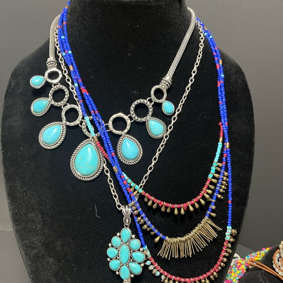 Turquoise and Silver Jewelry Lot - Picture 9 of 13